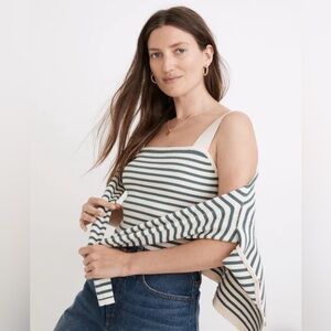 Madewell Dearing Square-Neck Crop Sweater Tank BNWT